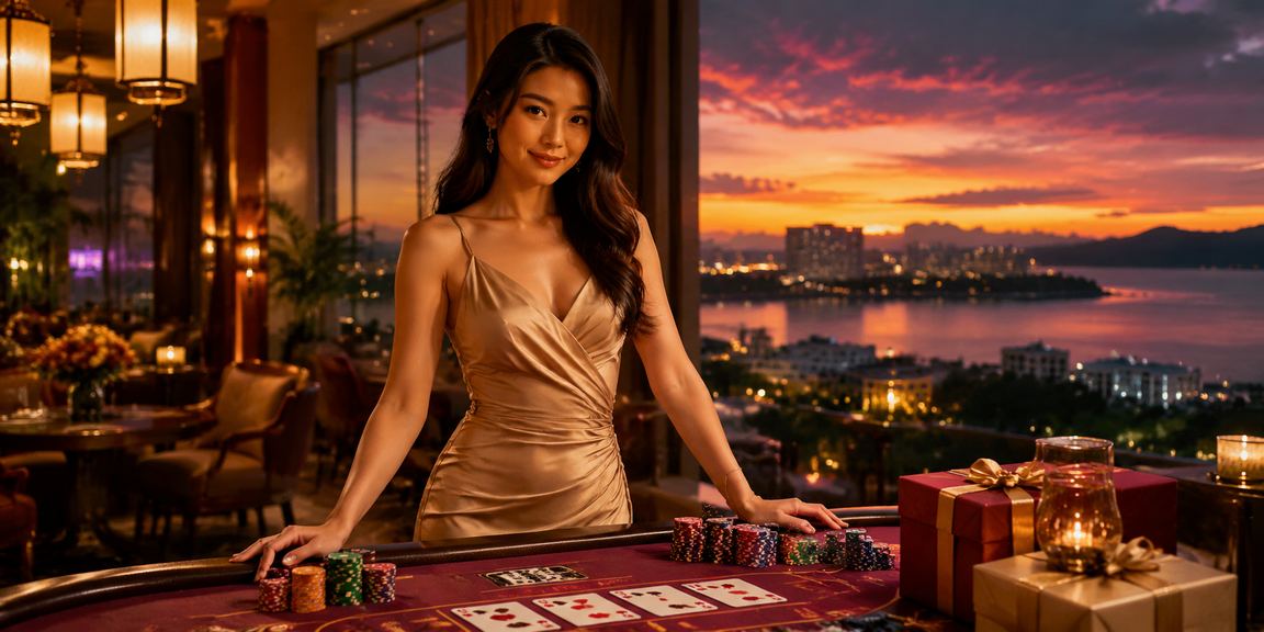 Permainan baccarat secara langsung dengan peniaga sebenar
